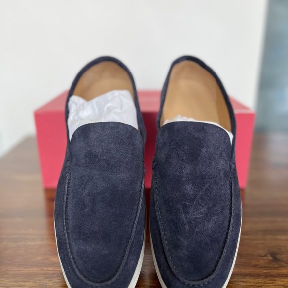 Scarosso Ludovico Blu Scamosciato Suede Loafers- BNIB - Picture 2 of 4